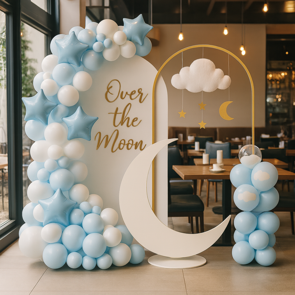 Babyshower - Over the Moon - Huur ons in