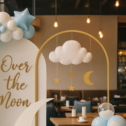 Babyshower - Over the Moon - Huur ons in